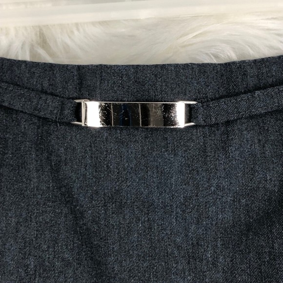 Vintage Women’s Grey Career Midi Skirt Plus Size 18 w/Elastic Waist Back - Picture 7 of 9